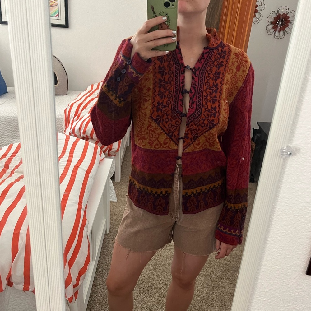 Funky button up sweater